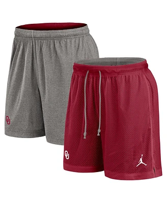 Jordan Men's Crimson/Heather Gray Oklahoma Sooners Player Shorts