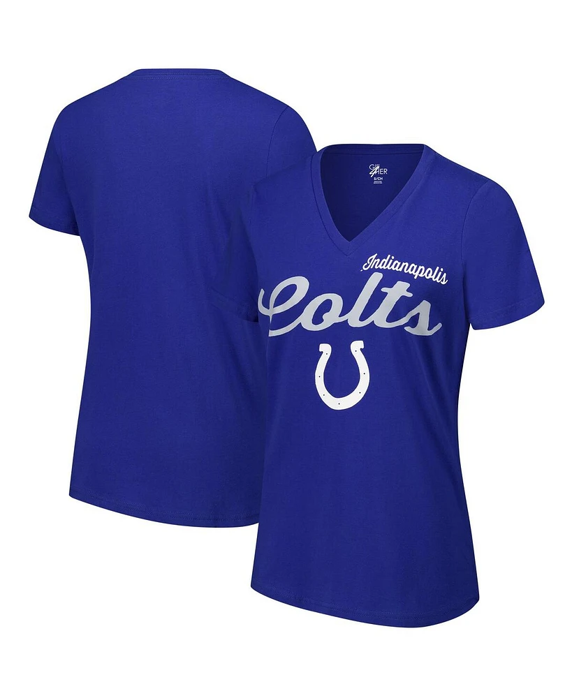 G-iii 4Her by Carl Banks Women's Royal Indianapolis Colts Post Season V-Neck T-Shirt