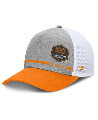 Fanatics Men's Heather Gray Houston Dynamo Fc Low Block Trucker Adjustable Hat