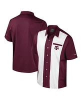 Colosseum Men's Maroon Texas A&M Aggies Strike Bowling Button-Up Shirt