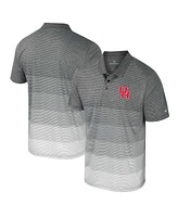 Colosseum Men's Gray Houston Cougars Striped Mesh Polo Shirt