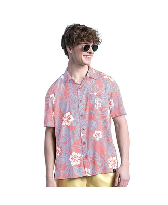 Margaritaville Men's Coral San Francisco Giants Palm Shade Party Button-Up Shirt