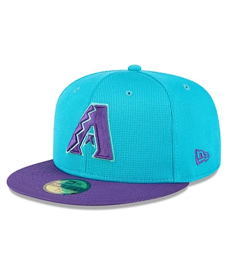 New Era Men's Teal/Purple Arizona Diamondbacks 2025 City Connect Batting Practice 59FIFTY Fitted Hat