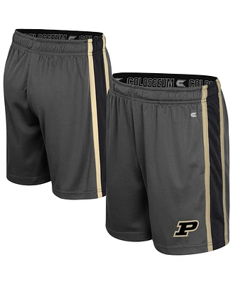 Colosseum Big Boys and Girls Charcoal Purdue Boilermakers Ripple Shorts