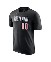 Nike Men's Scoot Henderson Black Portland Trail Blazers Icon Edition Name Number T-Shirt
