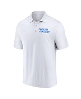 Fanatics Men's White Carolina Panthers Lockup Polo Shirt