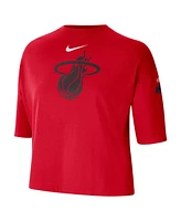Nike Women's Red Miami Heat 2024/25 City Edition Courtside Boxy T-Shirt