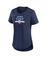 Nike Women's Navy Chicago Cubs City Connect Lockup Tri-Blend T-Shirt