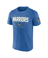 Logo Athletic Men's Heather Royal Golden State Warriors Block Practice Performance T-Shirt