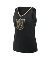 Logo Athletic Women's Black Vegas Golden Knights Stellar Win V-Neck Tank Top