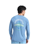 Margaritaville Men's Light Blue Detroit Lions Rock Harbor Long Sleeve Rash Guard Top