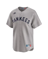 Nike Men's Babe Ruth Gray New York Yankees Throwback Cooperstown Collection Limited Jersey