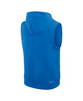 Nike Men's Blue Detroit Lions Sideline Performance Sleeveless Pullover Hoodie