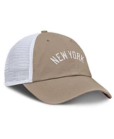 Nike Men's and Women's Khaki/White New York Yankees Club Trucker Adjustable Hat