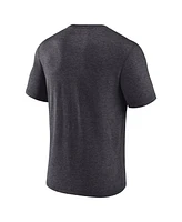 Fanatics Men's Heather Charcoal Minnesota Wild 2025 Stanley Cup Playoffs Crossbar Tri-Blend T-Shirt