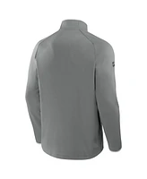 Fanatics Men's Gray Tampa Bay Lightning 2025 Stanley Cup Playoffs Authentic Pro Fleece Quarter-Zip Pullover Hoodie