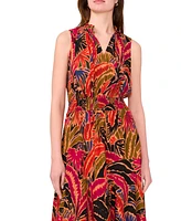 Msk Women's Sleeveless Split-Neck Maxi Dress