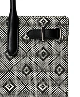 Lauren Ralph Lauren Woven Straw Medium Devyn Tote Bag