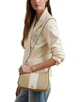 Lauren Ralph Lauren Two-Tone Leather Small Danni Shoulder Bag