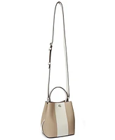 Lauren Ralph Lauren Two-Tone Leather Small Reese Bucket Bag