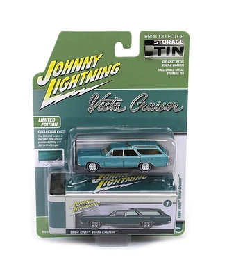 1/64 1964 Oldsmobile Vista Cruiser Mist Johnny Lightning Storage Tin