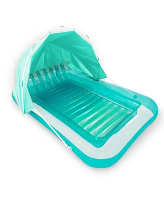 Swimline Original Inflatable Suntan Tub Lounge Float with Adjustable Shade, Mint