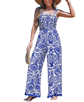 Cupshe Women's Whimsical Bloom Ornate Jumpsuit