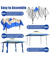 Gymax 13' x Folding Patio Pop-up Gazebo Canopy Tent Outdoor Shelter Shade