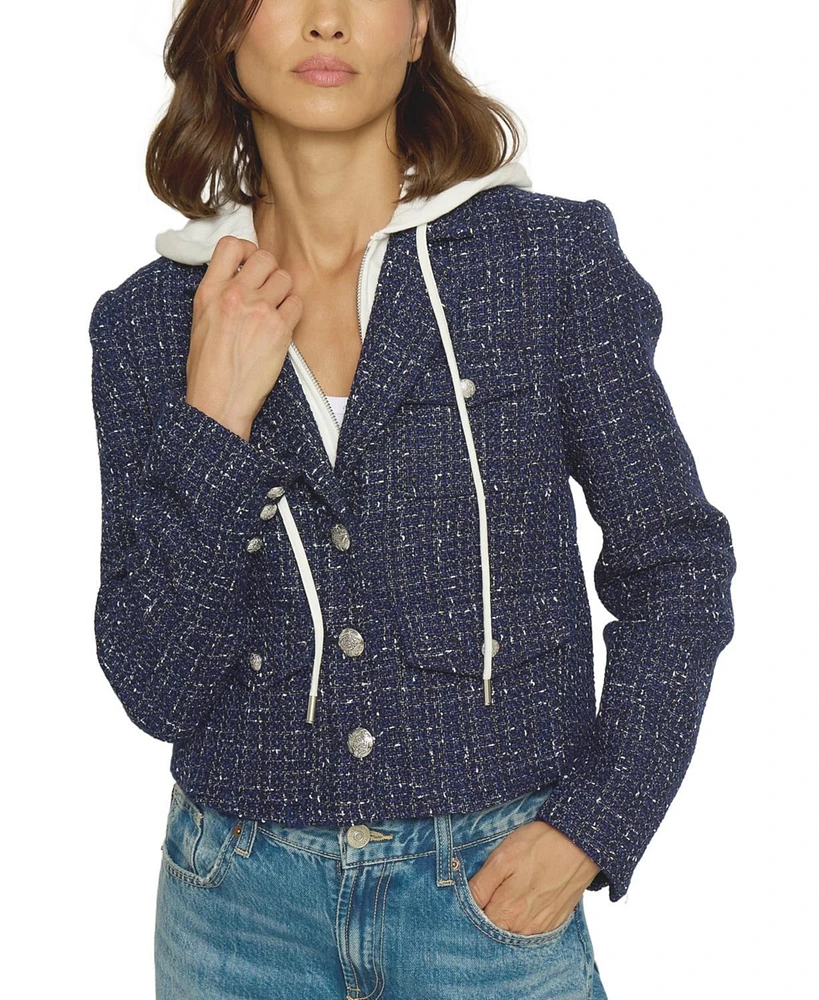 Central Park West Women's Crop Tweed Dickie Blazer