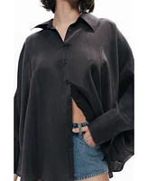 Nocturne Women's Embroidered Flowy Shirt