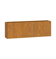 Wall Planters 2 pcs Rusty Corten Steel 20.9"x3.9"x6.7"