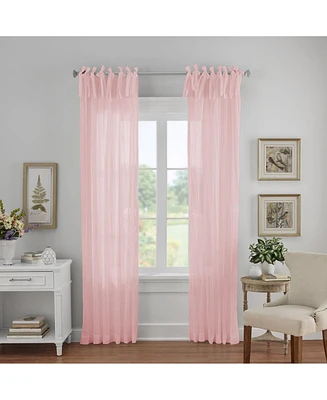 Elrene Home Fashions Jolie Semi-Sheer Tab Top Window Curtain