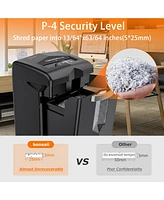Bonsaii Heavy Duty Paper Shredder, 20 Sheet 40 Mins Large Office Crosscut Shredder for Commercial Use, Anti-Jam System & P-4 High Security Supports Cd