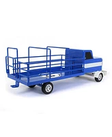 Little Buster Toys 1/16th Metal Blue Cattle Truck with Black Wheels