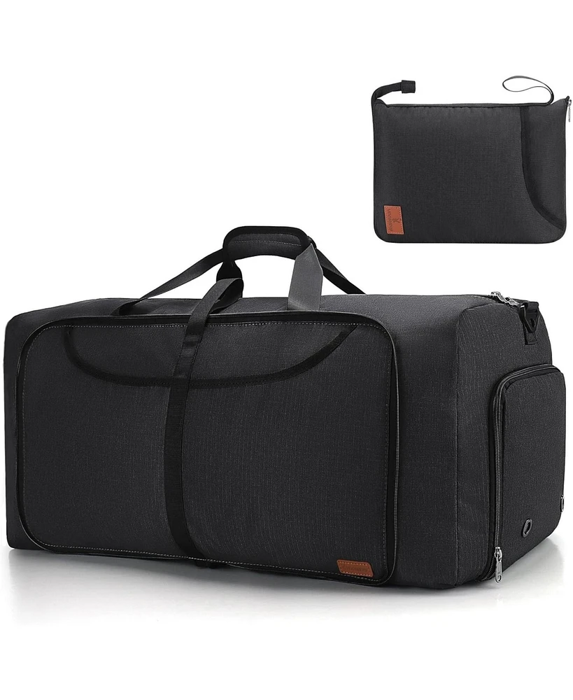 Vs Vogshow 120L Duffle Bag for Travel, Large Foldable Waterproof Travel Duffel Bags Weekender Overnight Bag for Men and Women with Shoe Compartment Ba