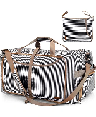 Vs Vogshow 120L Duffle Bag for Travel, Large Foldable Waterproof Travel Duffel Bags Weekender Overnight Men and Women with Shoe Compartment Ba