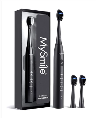 MySmile DY156 Sonic Electric Toothbrush for Adults, Rechargeable Battery Portable with 3 Brush Heads, 2 Mins 5 Modes Smart Timer, 45000VPM,