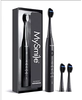 MySmile DY156 Sonic Electric Toothbrush for Adults, Rechargeable Battery Portable with 3 Brush Heads, 2 Mins 5 Modes Smart Timer, 45000VPM,