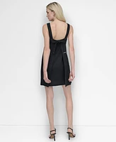 Dkny Women's Bow-Back Sleeveless A-Line Dress