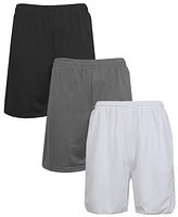 Galaxy By Harvic Men's 3-Pack Jump Start Lightweight Breathable Moisture Wicking Mesh Shorts