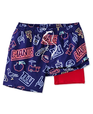 Chubbies Men's 5.5" Navy New York Giants The Neon Lined Classic Swim Trunks