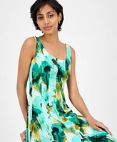 Sandra Darren Women's Seamed Scoop-Neck Midi Dress
