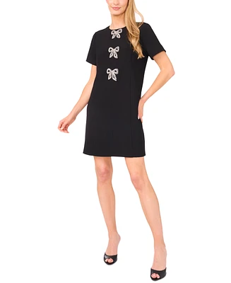 CeCe Women's Sequin Bow Mini Dress