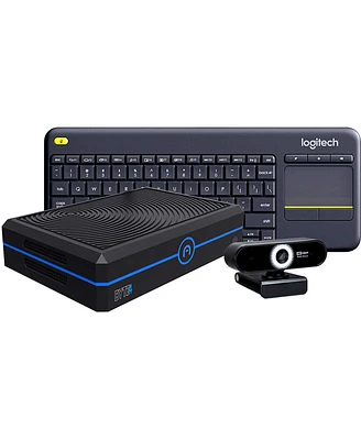 Azulle Byte4 Pro Mini Desktop Computer with Keyboard and Webcam, Intel Celeron N5105 2.0GHz, 4GB Ram, 64GB eMMC, Windows 11 Pro