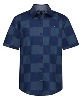 Tommy Hilfiger Big Boys Check Short Sleeve Woven Shirt
