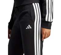 adidas Women's Essentials Three Stripes Fleece Slim Pants