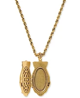 Kendra Scott Gold-Tone Alexa Locket Short Pendant 19" Necklace
