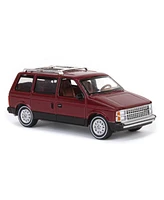 1/64 Auto World 1985 Dodge Caravan, Crimson Red Mighty Minivans