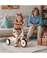 Toddler Tricycle Kids Trike with Adjustable Seat and Basket Aged 3-5 Years Old