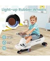 Wiggle Car with Hauling Rope Ride on Toy with Under-Seat Storage